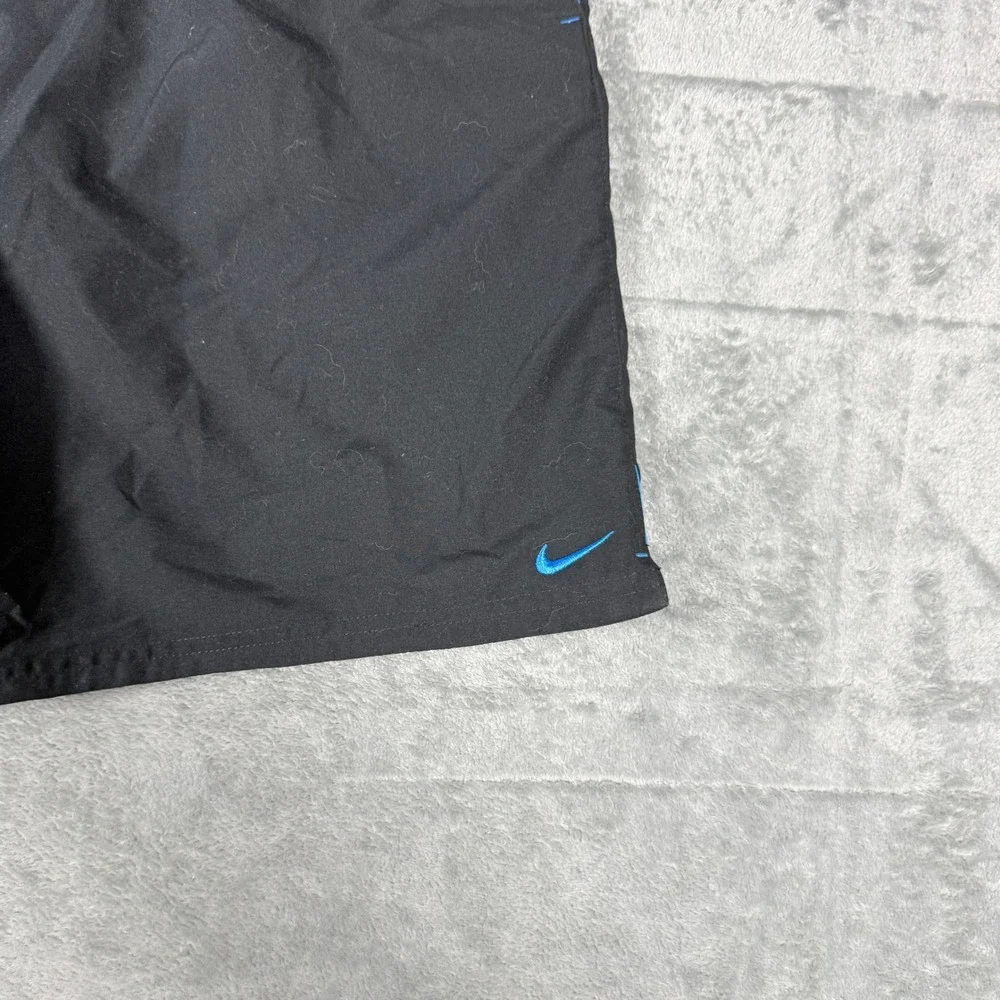 Nike Mens XL Swim Trunks Black Blue Mesh Lined Quick Dry